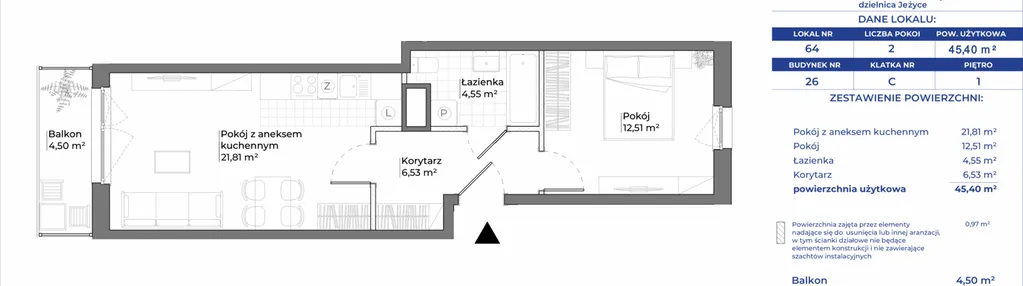 Mieszkanie w inwestycji: Ogrody Nałkowskiej