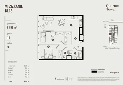 Mieszkanie w inwestycji: Quorum Tower