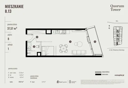 Mieszkanie w inwestycji: Quorum Tower