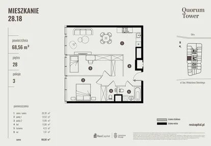 Mieszkanie w inwestycji: Quorum Tower