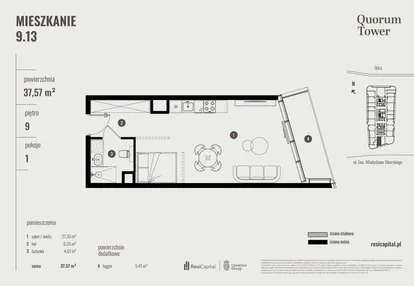 Mieszkanie w inwestycji: Quorum Tower
