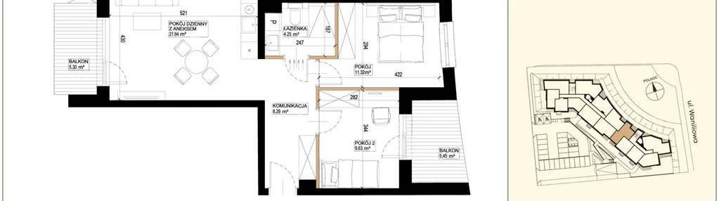 Mieszkanie w inwestycji: Waniliowa