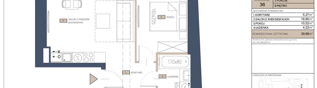 Mieszkanie w inwestycji: Apartamenty Jana Pawła 34
