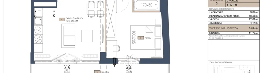Mieszkanie w inwestycji: Apartamenty Jana Pawła 34