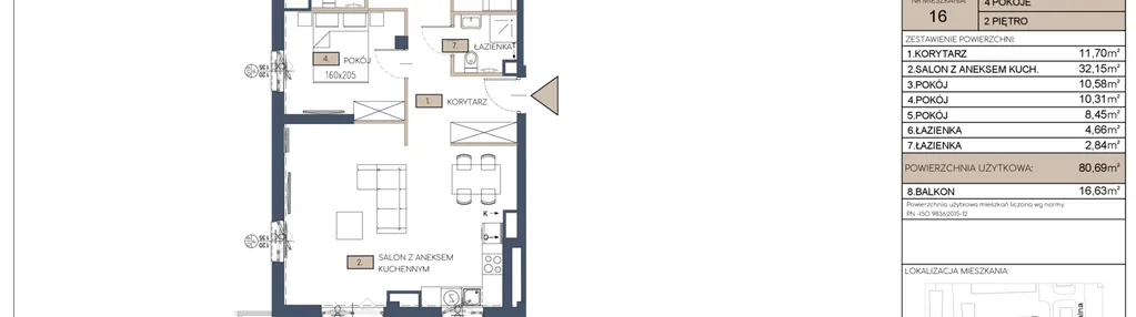Mieszkanie w inwestycji: Apartamenty Jana Pawła 34