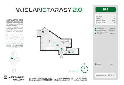 Mieszkanie w inwestycji: Wiślane Tarasy 2.0 budynek C