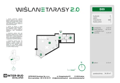 Mieszkanie w inwestycji: Wiślane Tarasy 2.0 budynek C