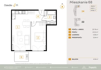 Mieszkanie w inwestycji: Osiedle Fi bud. 22, 24