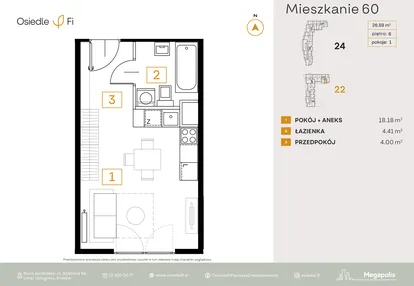 Mieszkanie w inwestycji: Osiedle Fi bud. 22, 24