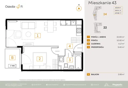 Mieszkanie w inwestycji: Osiedle Fi bud. 22, 24