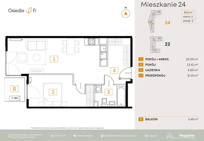 Mieszkanie w inwestycji: Osiedle Fi bud. 22, 24