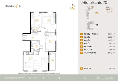 Mieszkanie w inwestycji: Osiedle Fi bud. 22, 24