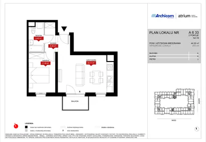 Mieszkanie w inwestycji: Atrium - Nowy Szczepin
