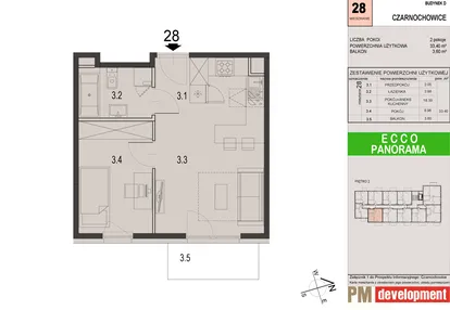 Mieszkanie w inwestycji: Ecco Panorama etap II budynki C, D