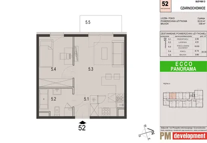 Mieszkanie w inwestycji: Ecco Panorama etap II budynki C, D
