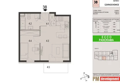 Mieszkanie w inwestycji: Ecco Panorama etap II budynki C, D