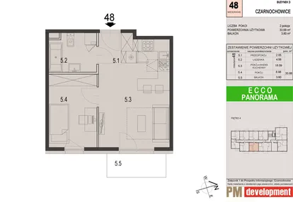 Mieszkanie w inwestycji: Ecco Panorama etap II budynki C, D