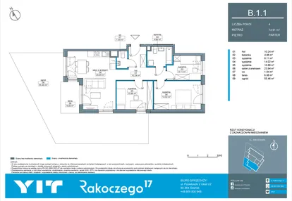 Mieszkanie w inwestycji: Rakoczego 17