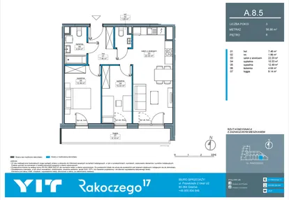 Mieszkanie w inwestycji: Rakoczego 17