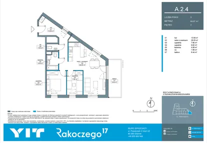 Mieszkanie w inwestycji: Rakoczego 17