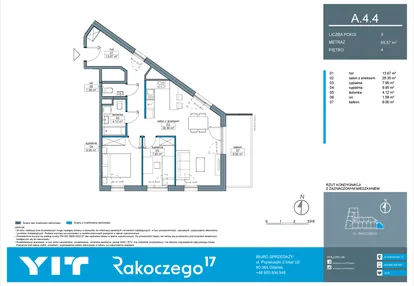 Mieszkanie w inwestycji: Rakoczego 17
