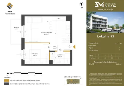 Mieszkanie w inwestycji: Apartamenty 3 Maja