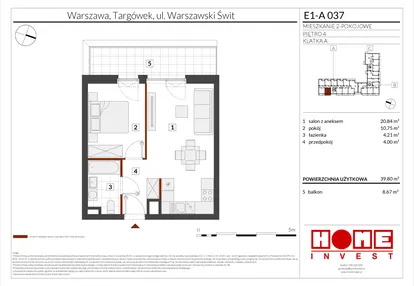 Mieszkanie w inwestycji: Warszawski Świt etap X