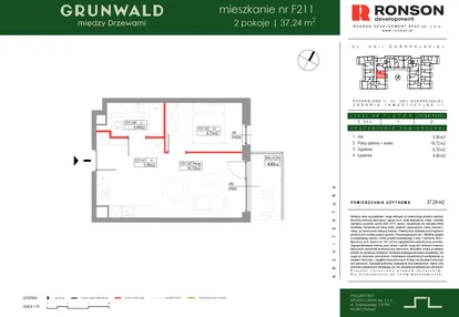 Mieszkanie w inwestycji: Grunwald Między Drzewami etap III