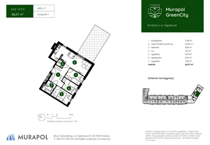 Mieszkanie w inwestycji: Murapol GreenCity bud. 1
