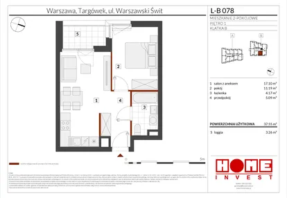 Mieszkanie w inwestycji: Warszawski Świt etap XII