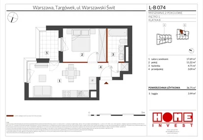 Mieszkanie w inwestycji: Warszawski Świt etap XII