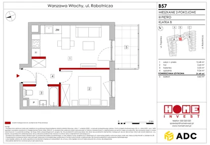 Mieszkanie w inwestycji: Zakątek Włochy