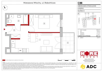 Mieszkanie w inwestycji: Zakątek Włochy
