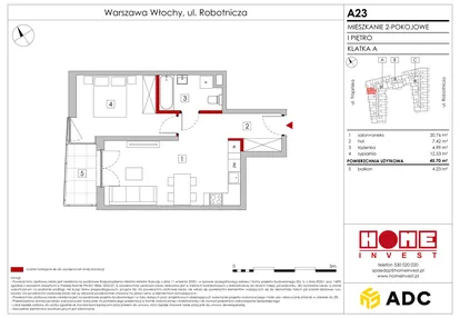 Mieszkanie w inwestycji: Zakątek Włochy
