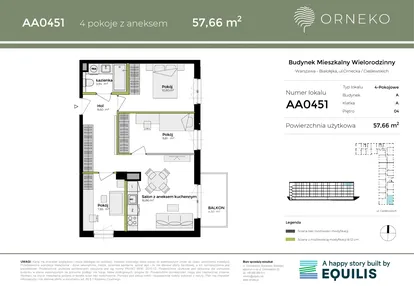 Mieszkanie w inwestycji: Orneko