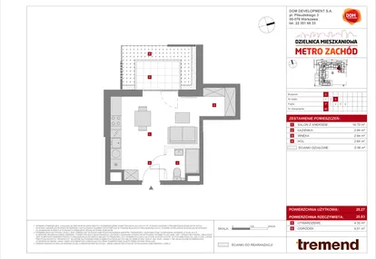 Mieszkanie w inwestycji: Dzielnica Mieszkaniowa Metro Zachód - etap 8.2