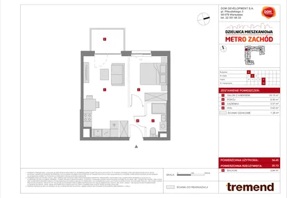 Mieszkanie w inwestycji: Dzielnica Mieszkaniowa Metro Zachód - etap 8.2