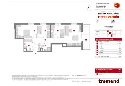 Mieszkanie w inwestycji: Dzielnica Mieszkaniowa Metro Zachód - etap 8.2