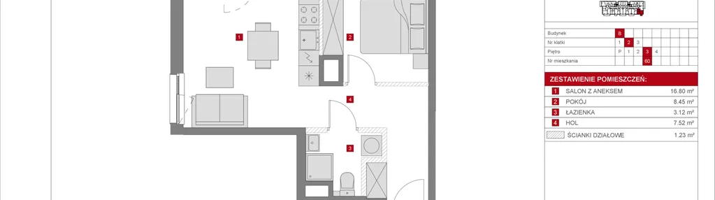 Mieszkanie w inwestycji: Dzielnica Mieszkaniowa Metro Zachód - etap 8.2