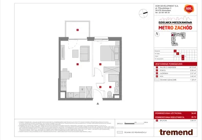 Mieszkanie w inwestycji: Dzielnica Mieszkaniowa Metro Zachód - etap 8.2