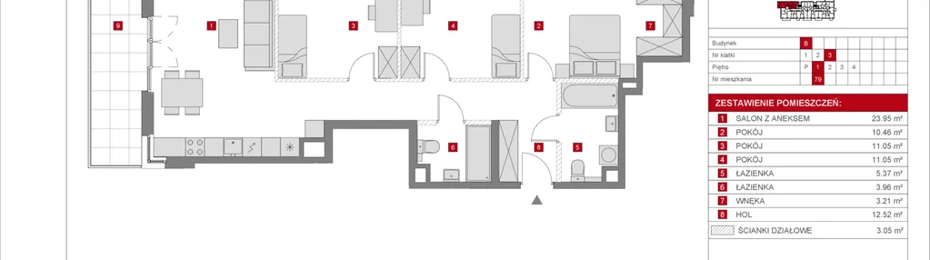 Mieszkanie w inwestycji: Dzielnica Mieszkaniowa Metro Zachód - etap 8.2