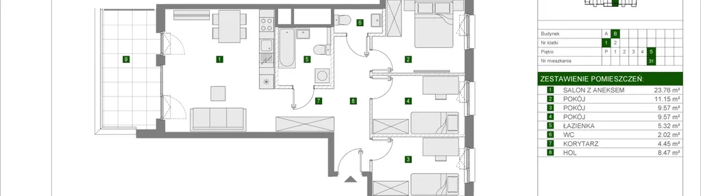 Mieszkanie w inwestycji: Osiedle Urbino etap 4.1