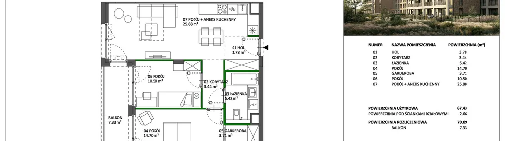 Mieszkanie w inwestycji: Hillence etap 2