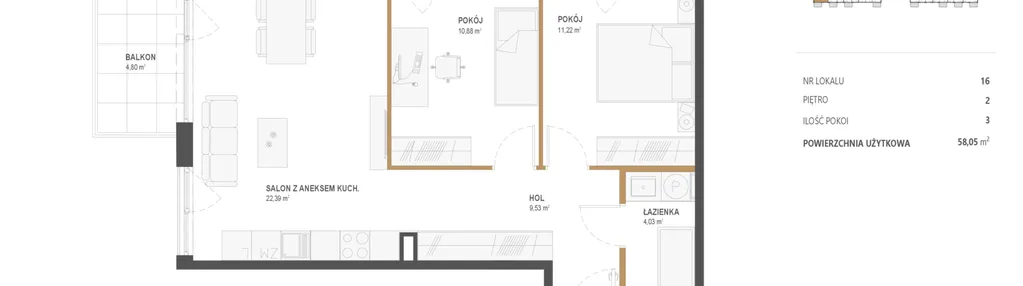 Mieszkanie w inwestycji: Popularna 35