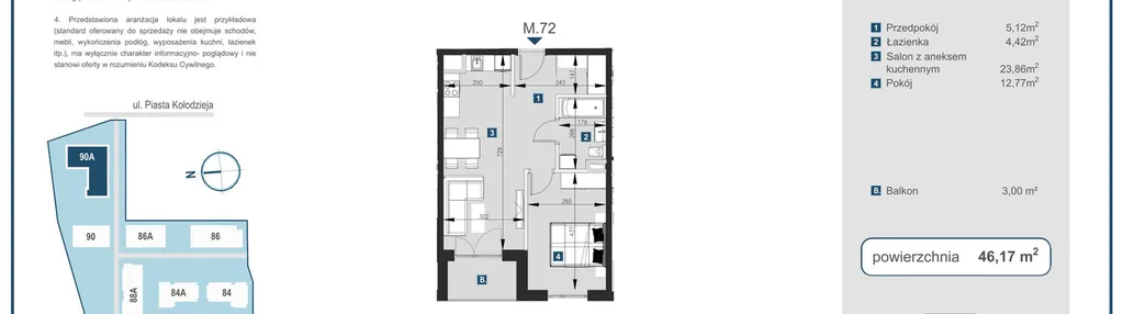 Mieszkanie w inwestycji: Piasta Towers bud. 90A