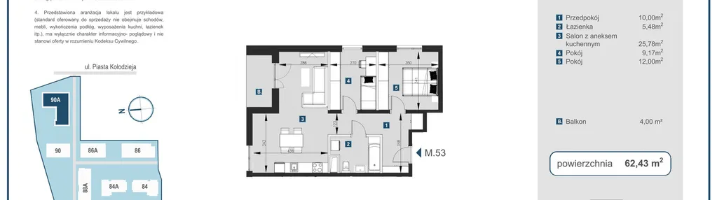 Mieszkanie w inwestycji: Piasta Towers bud. 90A