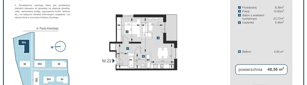 Mieszkanie w inwestycji: Piasta Towers bud. 90A