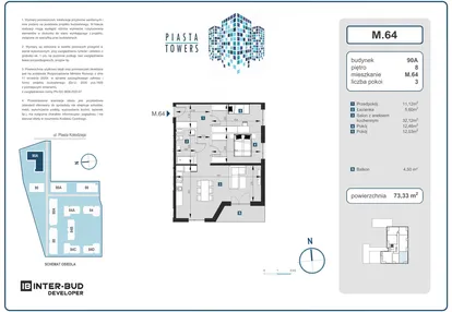 Mieszkanie w inwestycji: Piasta Towers bud. 90A