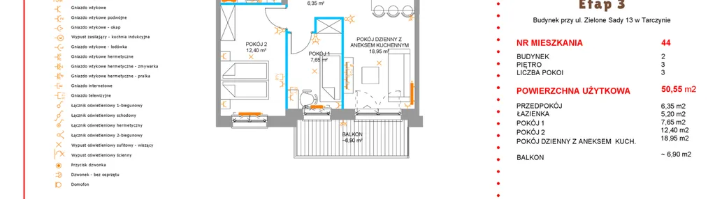 Mieszkanie w inwestycji: Zielone Sady etap III B2