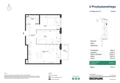 Mieszkanie w inwestycji: U Przybyszewskiego etap 4